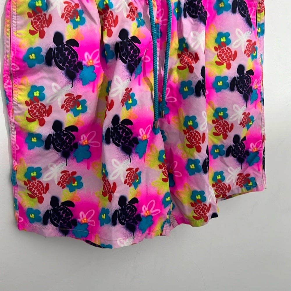 Vilebrequin Moorea Pink Okoa 1988 Turtles Graffiti Swim Shorts Men’s 4X-Large - Picture 2 of 11
